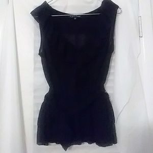 Sheer Casual blouse (Black)